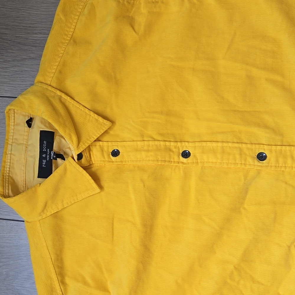 Rag & Bone Fit 2 Cotton Corduroy Button-Up Shirt Sz L - Picture 4 of 10